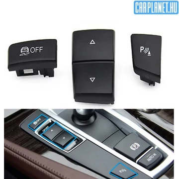 BMW ESP+MODE+PDC gomb szett Fekete – F07 F10 F11 F01 F02 F06 F12 F13 F25 F26