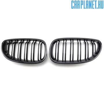 BMW E60 E61 hűtőrács (vese) – dupla pálcás, carbon style