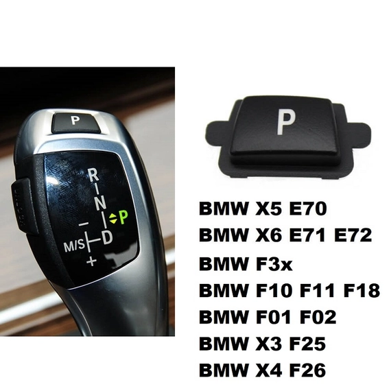 BMW X5 X6 (E70/E71) és F széria Automata váltókar P gomb Fekete